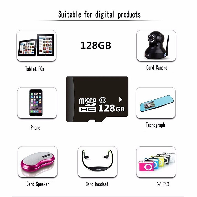 Thẻ nhớ 8GB 16GB 32GB 64GB 128GB 256GB 512GB tốc độ cao hỗ trợ thẻ TF Cho CCTV / Camera / Điện Thoại / Thẻ SD - miếng lót chuột