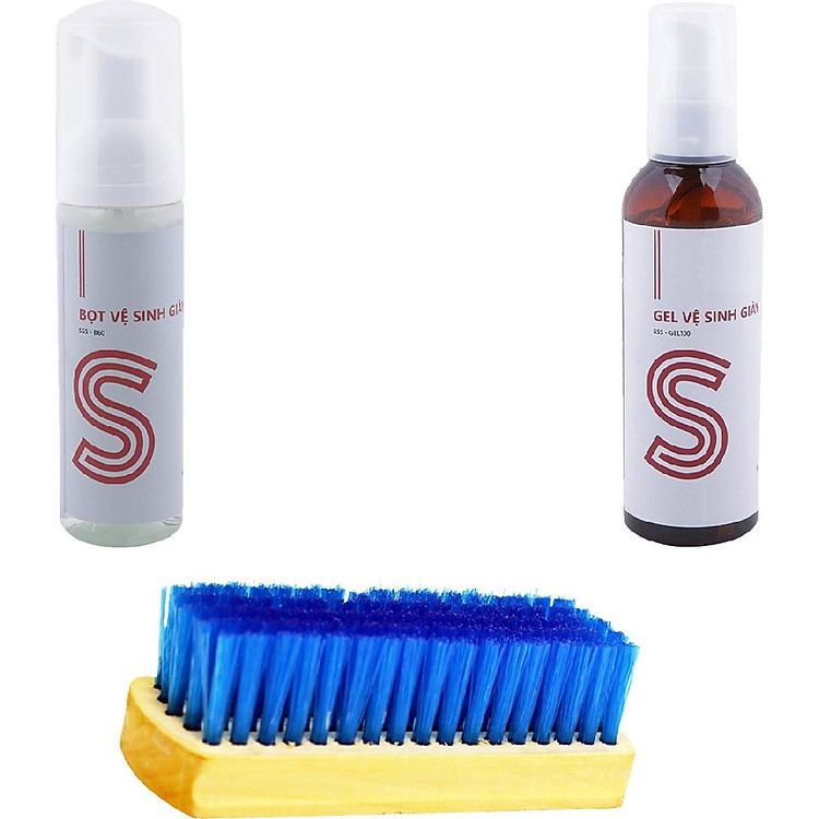 Bộ gel vệ sinh giày 100ml, bọt vệ sinh 60ml và bàn chải COMBOSSS16