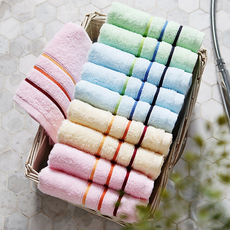 Bộ Khăn Mặt Bông Dệt Cotton Mềm Mại Grace - Màu Ngẫu Nhiên