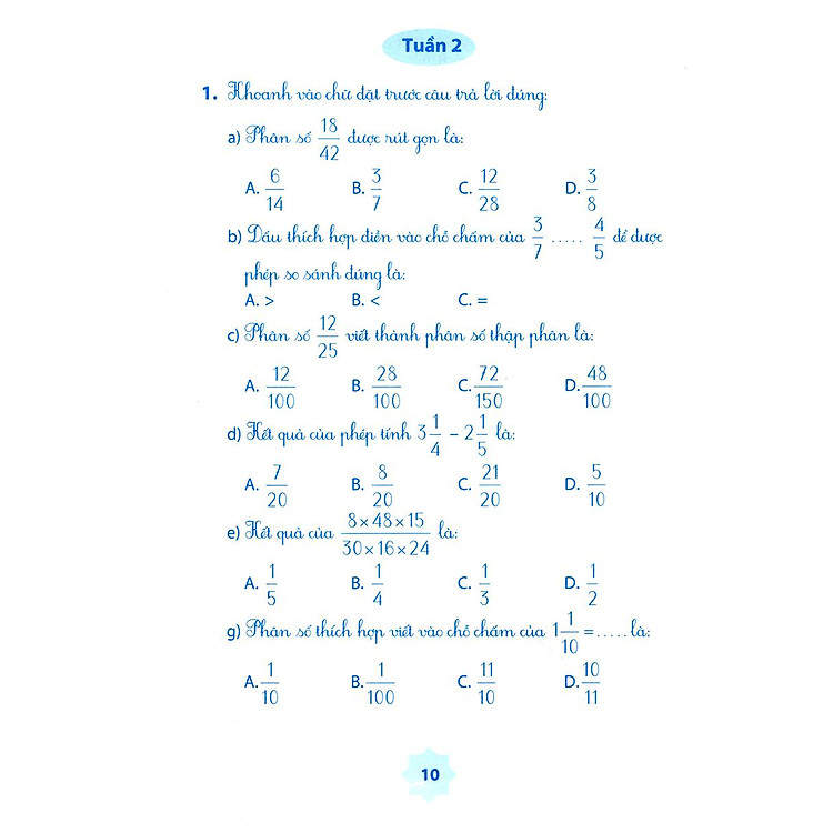 Vở Bài Tập Môn Toán Học Kì 1 (Lớp 5) - Ảnh 7