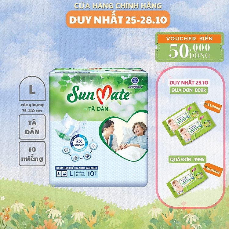 Tã dán người lớn SunMate size M/L/XL Chính hãng Ưu đãi