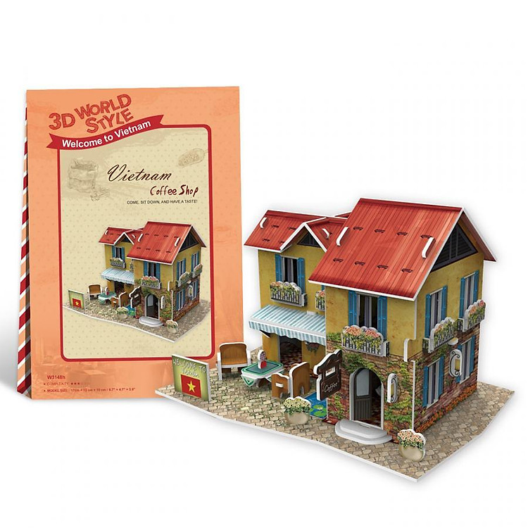 Mô hình 3D CubicFun - Vietnam Coffe Shop W3148h