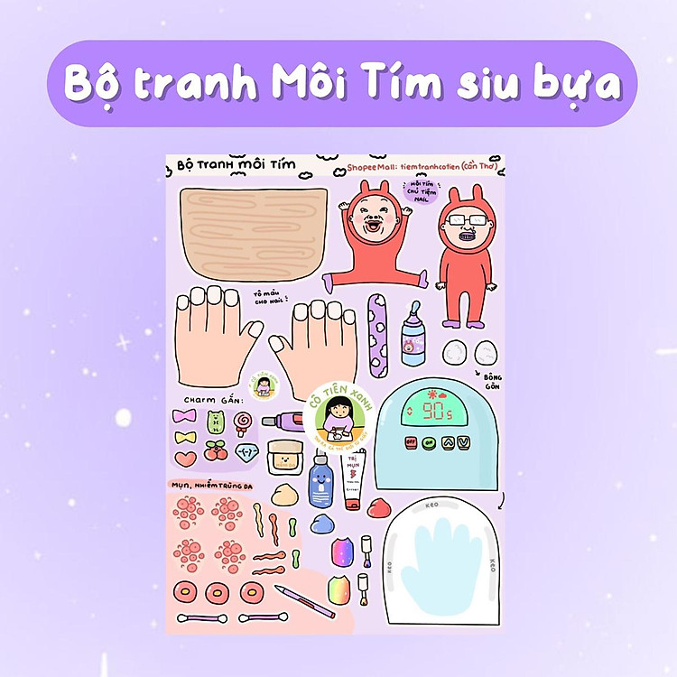 Bộ Tranh Tương Tác Cô Tiên Xanh Chính hãng Tiết kiệm - Hình ảnh 3