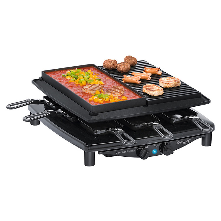 Bếp nướng điện 2 vùng STEBA RC 4 plus deluxe chrom Hàng chính hãng