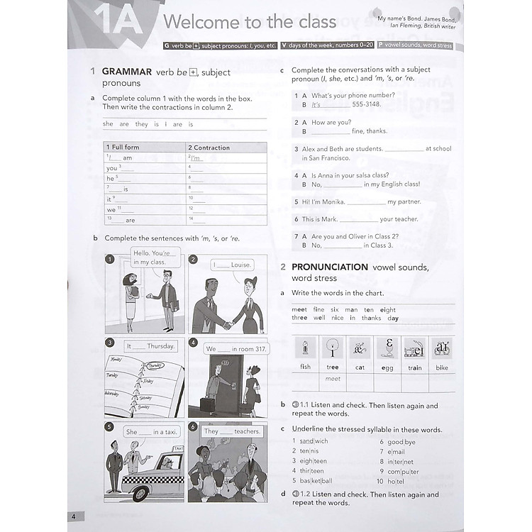 American English File 3th Edition 1. Workbook Without Answer Key - Ảnh 5