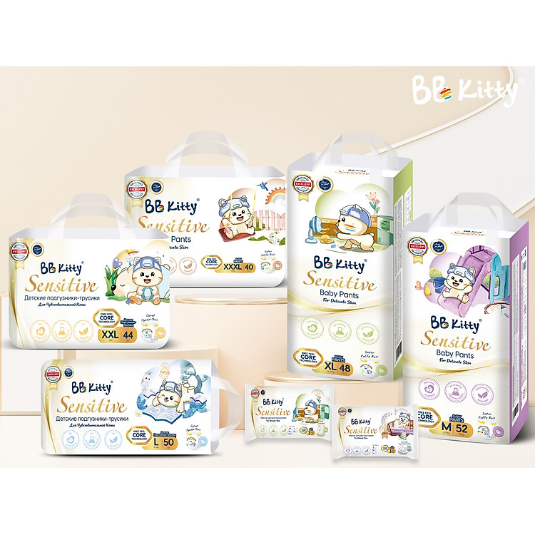 Tã Quần BB KITTY SENSITIVE size XXL Tiết kiệm - Hình ảnh 5