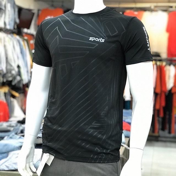 Áo Thể Thao Nam Phối Sọc Phản Quang chìm Trời trang- HATI fashion - D09221