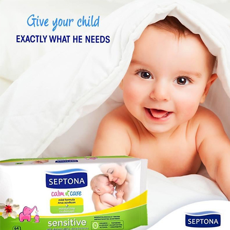 Mua Khăn ướt SEPTONA Baby Wipes 64 tờ Giá tốt - Hình ảnh 2