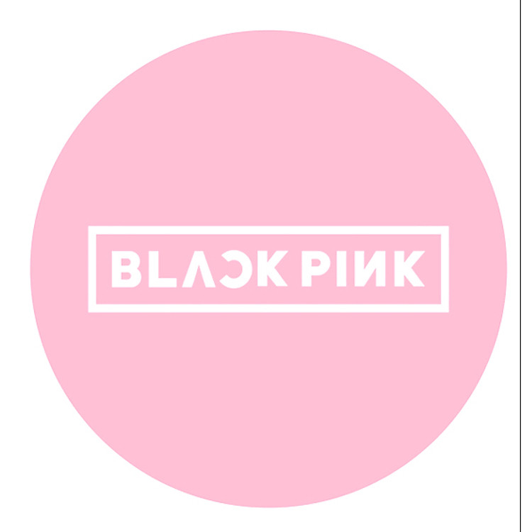 Miếng dán điện thoại Blackpink nền hồng chữ trắng