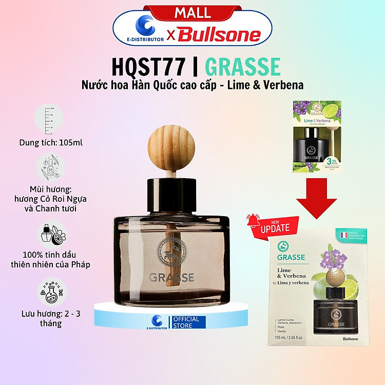 Nước Hoa Ô Tô Cao Cấp Bullsone Grasse 105ml - Nhiều Hương Lựa Chọn - Hàng chính hãng