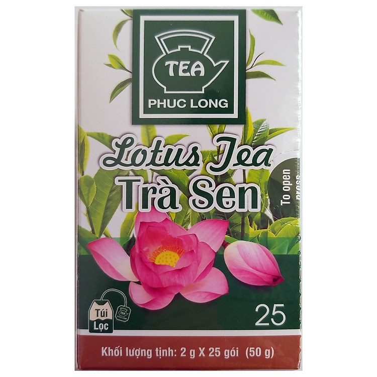 TRÀ SEN Túi Lọc Phúc Long Hộp 25 gói x 2 g
