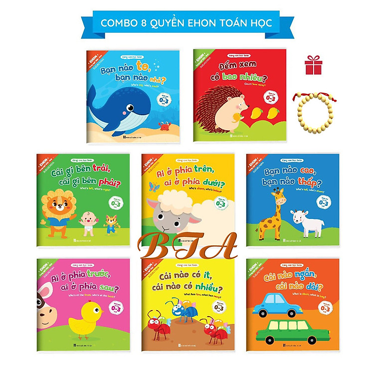 Ehon Toán Học Đầu Đời Cho Bé Từ 0-3 Tuổi (8 Cuốn) – Cùng Con Học Toán