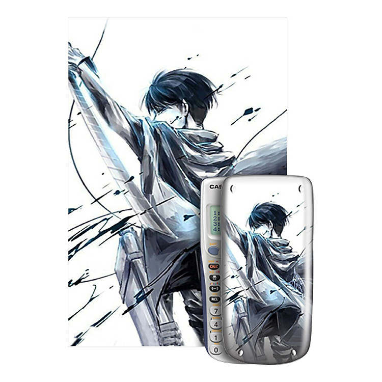 Decal Trang Trí Máy Tính Casio/Vinacal Nhân Vật Truyện Tranh Attack On Titan TAT-001