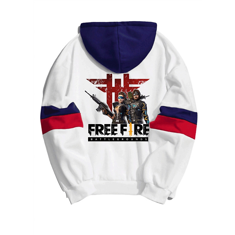 Áo Hoodie Free Fire Áo Free Fire Phối Tay Kép Dài Tay Có Mũ