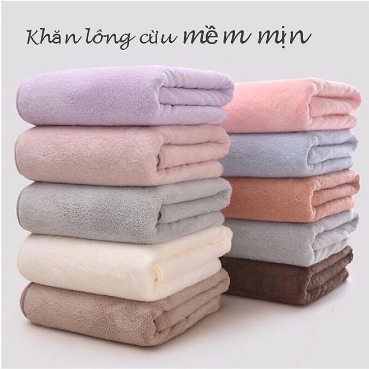 Khăn tắm lông cừu Hàn Quốc siêu mềm mịn , chống thấm tốt , dày mềm mịn , loại vải cao cấp , nhẹ nhàng và êm ái khi sử dụng