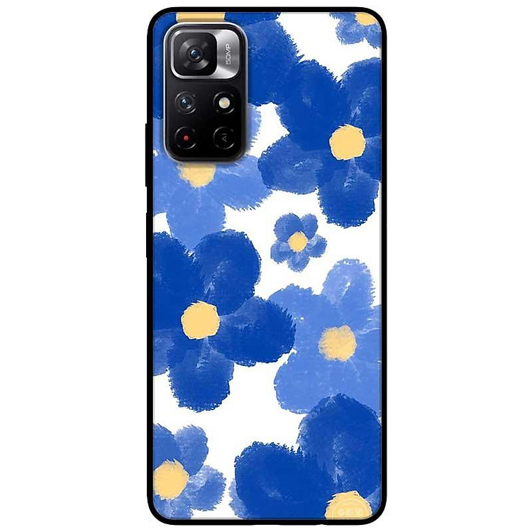 Ốp lưng dành cho Xiaomi Redmi Note 11 5G - Redmi Note 11T - Redmi Note 11S mẫu Hoa Vẽ Xanh