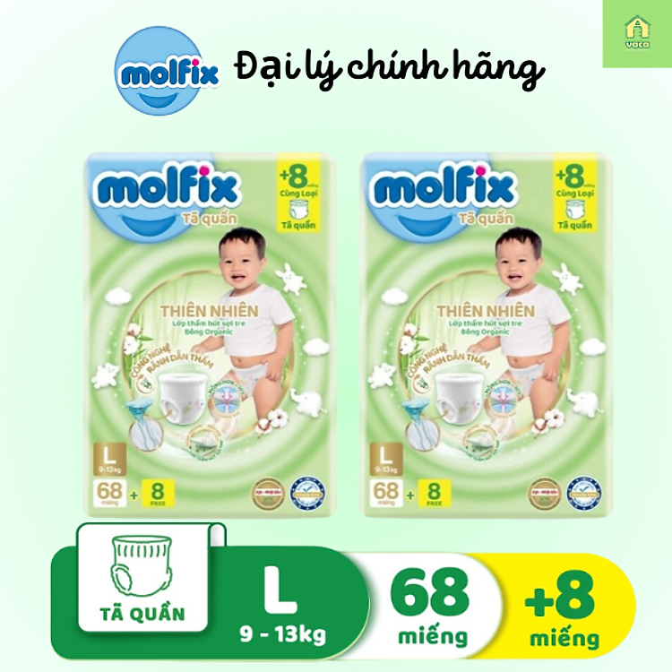 Tham Khảo tại ConCung: Combo 2 gói tã Molfix thiên nhiên , nhận ngay nhiều Ưu đãi