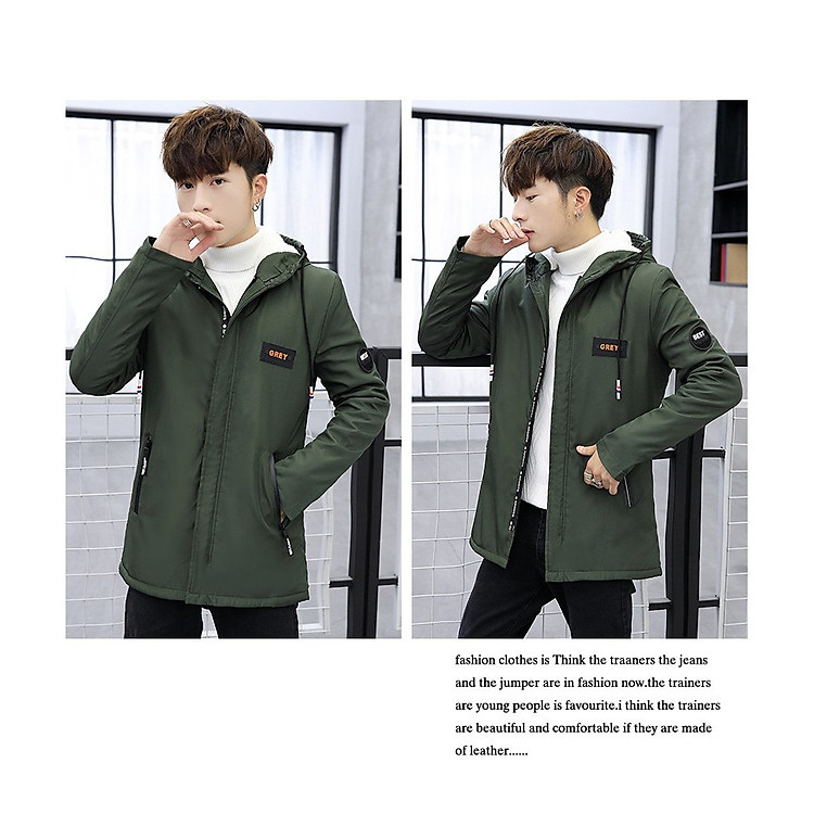 Áo khoác kaki lót lông