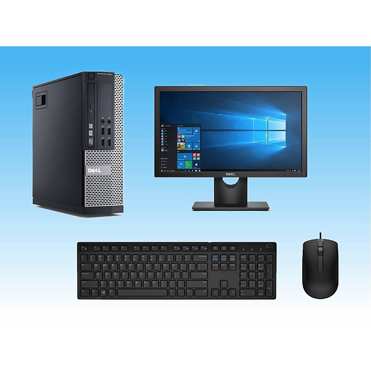 Bộ máy tính Để Bàn Dell Optiplex 9020 (Core i5 - 4570s, Ram 4GB, SSD 240GB) Và Màn hình Dell 18.5 inch ( E1916H) Và bàn phím chuột Dell + Bàn Di chuột + Usb wifi - Cáp Displayport- Chuyên dùng Làm việc - Học Tập - Giải Trí - Hàng Chính Hãng