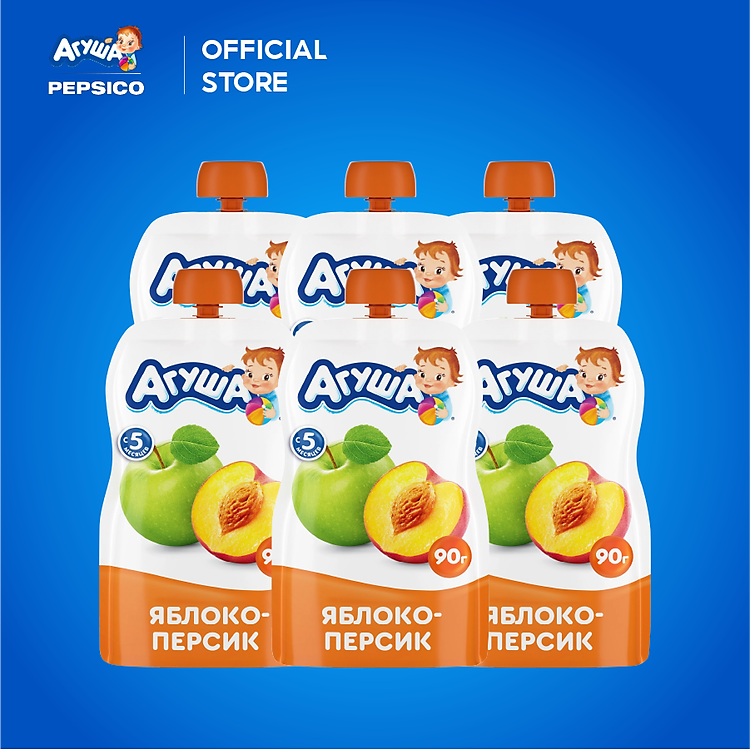 Combo 6 Gói Trái Cây Nghiền Agusha Đảm bảo Giá tốt