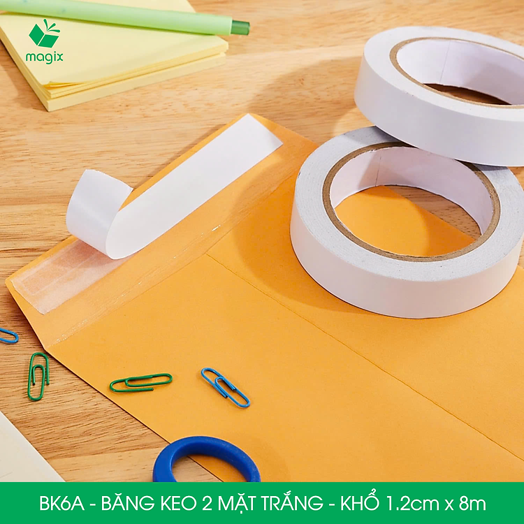 Băng Keo 2 Mặt BK6A (6 cuộn) - Khổ 1.2cm x 8m - Ảnh 7