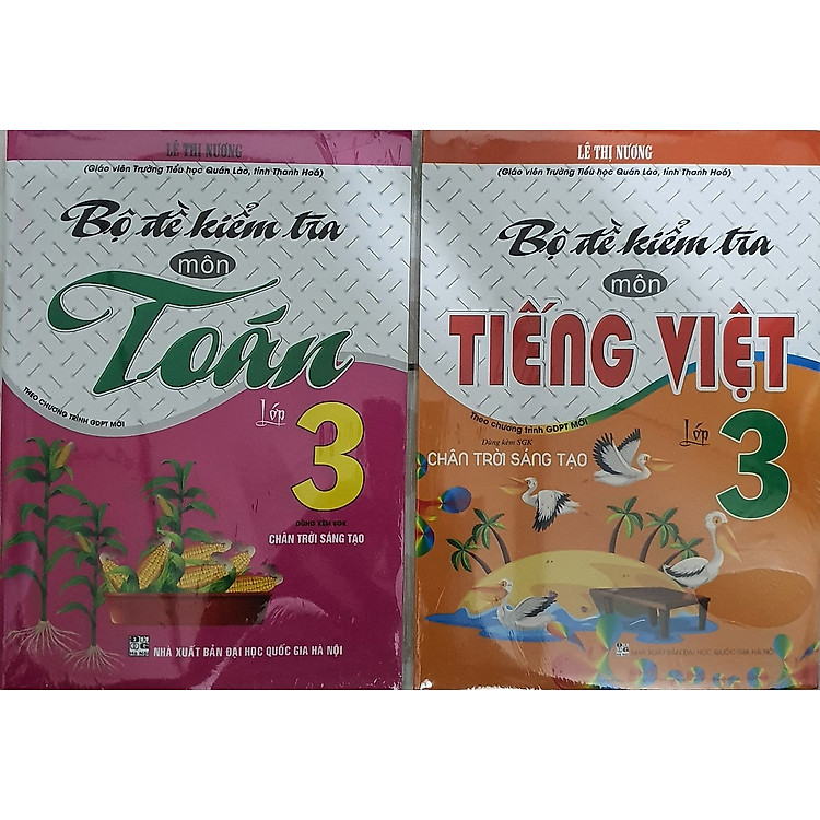Sách - ComBo Bộ Đề Kiểm Tra Môn Tiếng Việt + Toán Lớp 3 ( Dùng Kèm SGK Chân Trời Sáng Tạo - HA)-MK
