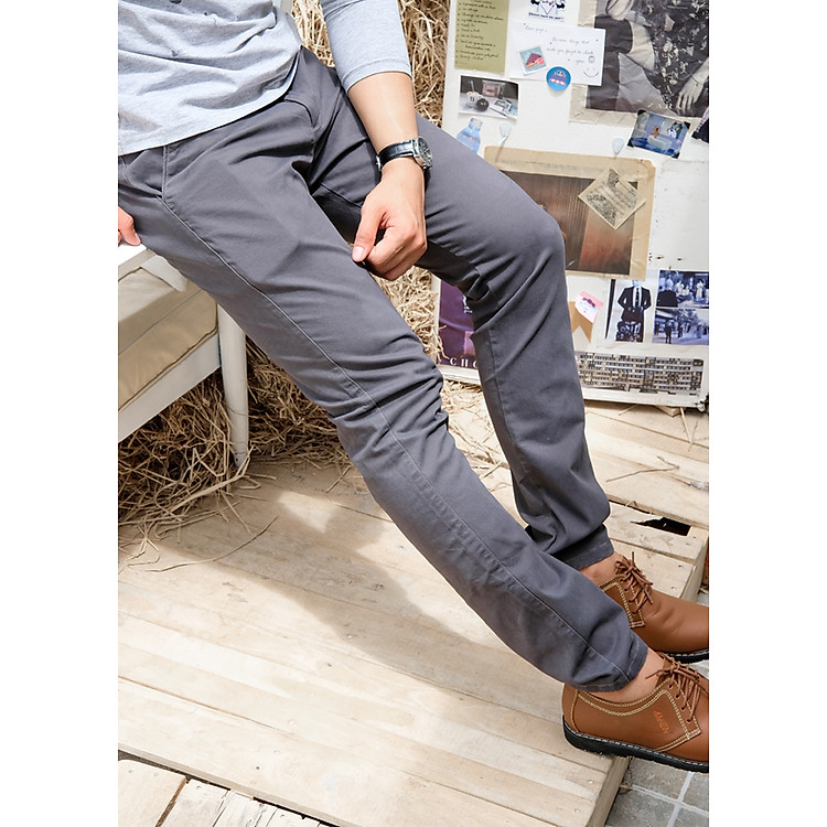 Quần Kaki Nam Ghi Đậm KAKIXAM99 (Kaki Xám)