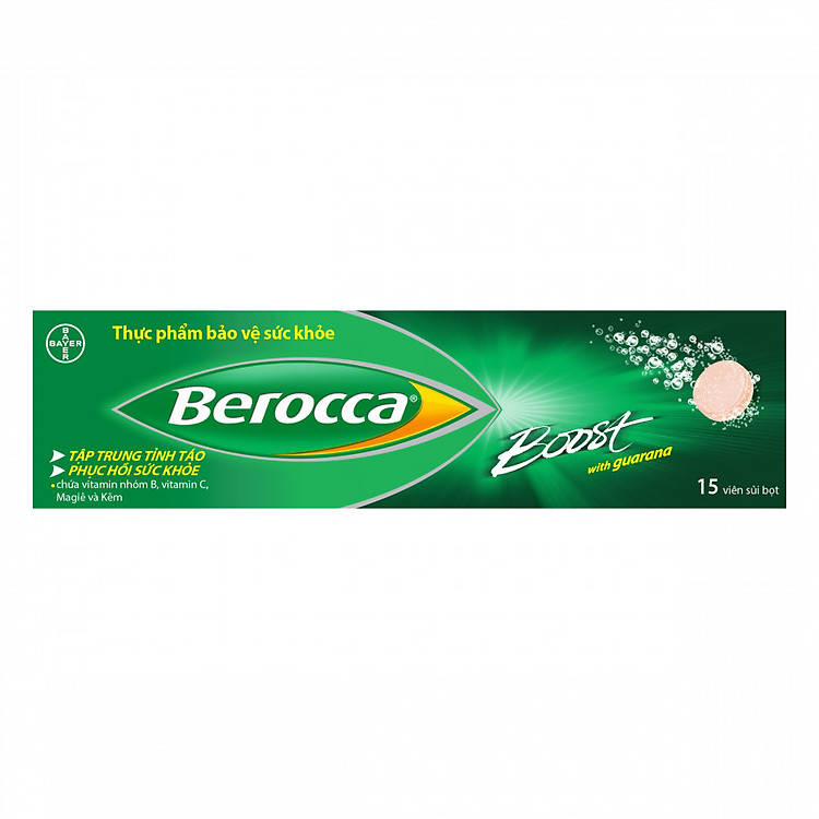 Thực Phẩm Chức Năng Viên Sủi Đa Vitamin Và Khoáng Chất Berocca Boost (Tuýp 15 Viên)