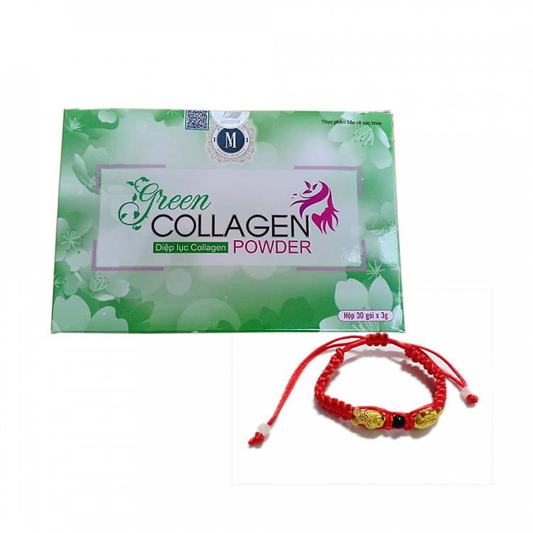 Thực Phẩm Chức Năng Diệp Lục Collagen + tặng kèm vòng tay Phong Thủy Cực Chất
