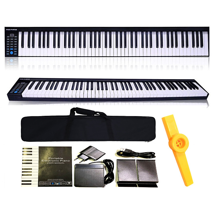 Đàn Piano Điện Konix PH88 - 88 Phím nặng Cảm ứng lực PH-88 - Midi Keyboard Controllers - Kèm Kèn Kazoo DreamMaker (Kết nối máy tính và điện thoại, Bluetooth, Pin sạc, Loa lớn)
