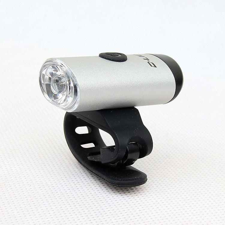 Đèn xe đạp thân nhôm bạc nguyên khối, sạc USB DL-CG-126