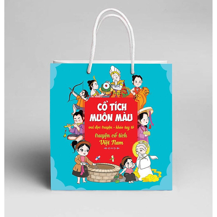 Túi - Cổ Tích Muôn Màu -Vui Đọc Truyện, Khéo Tay Tô - Truyện Cổ Tích Việt Nam (Túi 8 Cuốn) - Bản Quyền