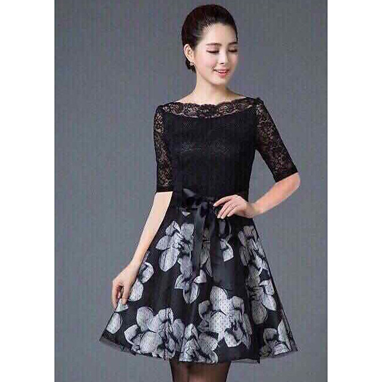 Đầm Ren Cổ Truyền In 3D
