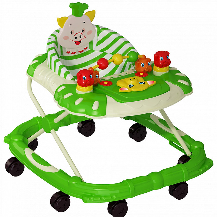 Xe Tập Đi Nhựa Chợ Lớn L4 Chú Heo Con (Không Nhạc) - Dành Cho Bé Từ 6 - 12 Tháng - M1771A-XTĐ - Giao màu ngẫu nhiên