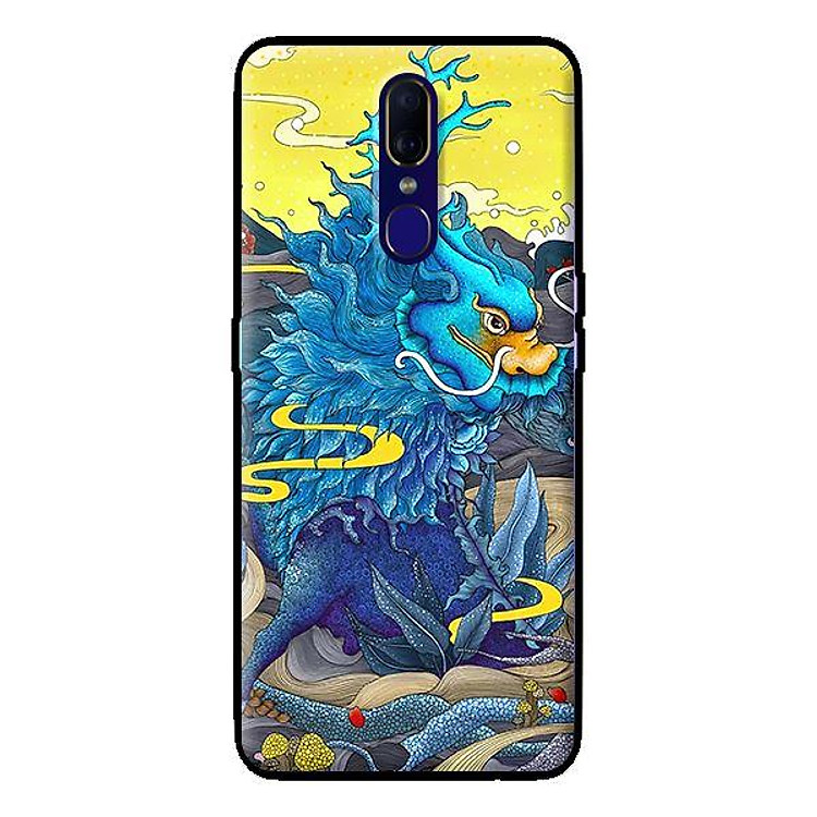 Ốp in cho Oppo F11 Rồng Xanh Nền Vàng - Hàng chính hãng