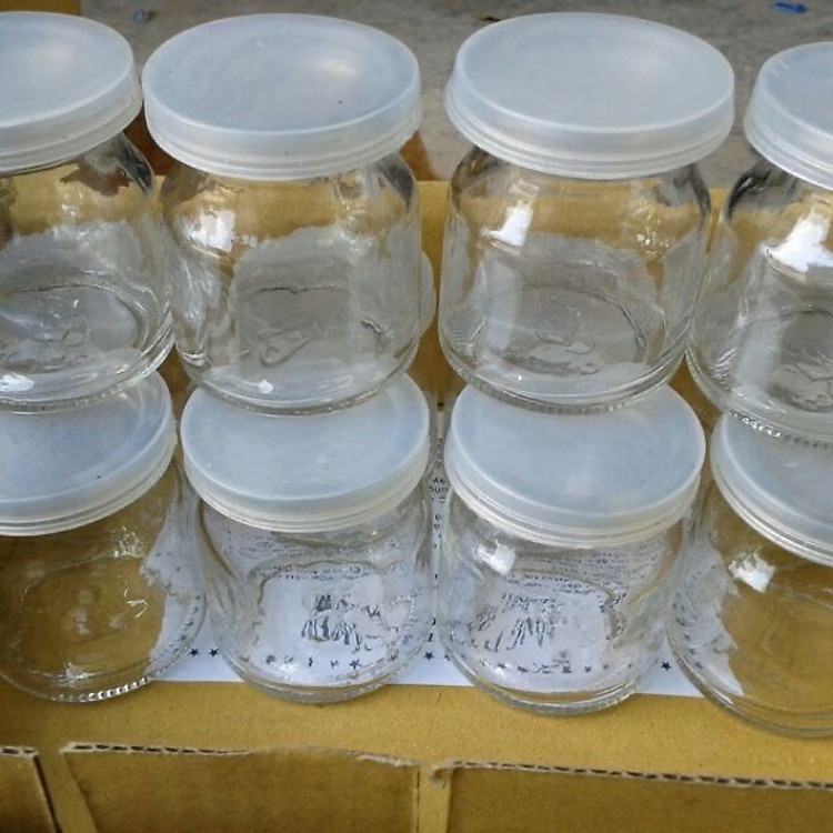 Combo 10 Hủ Thủy Tinh Làm Sửa Chua Bánh Flan THP Trong Suốt Dày Dặn Có Nắp
