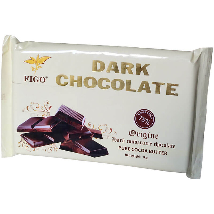 Socolate đen làm bánh 75% cacao Figo 1kg