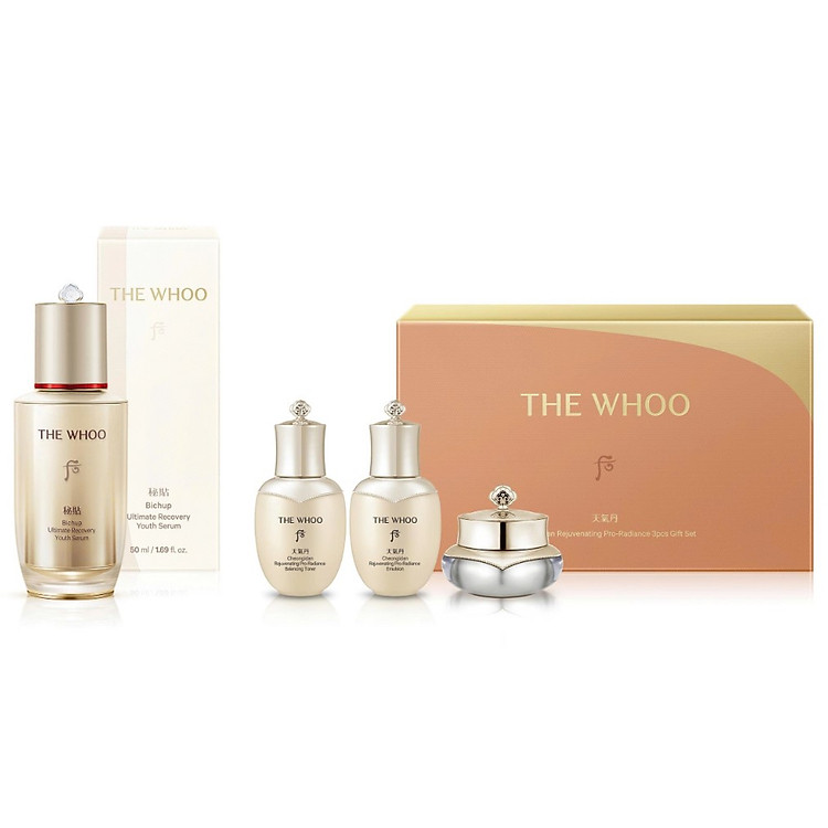 Bộ Tinh chất tự sinh chống lão hóa thế hệ thứ 4 THE WHOO Bichup Ultimate Recovery Youth Serum set