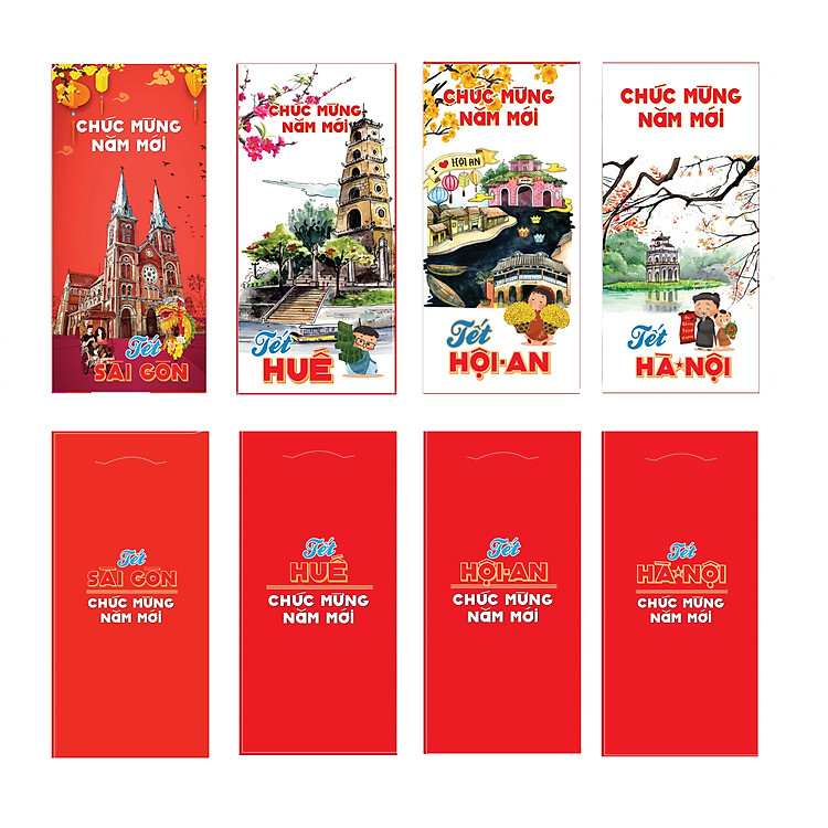 Xấp Bao Lì Xì Tết 3 Miền