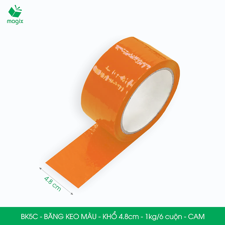 Băng keo màu BK5C (4.8cm, 3 cuộn)