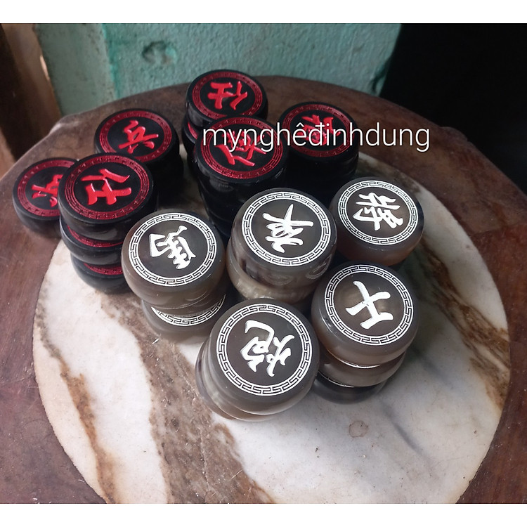 Bộ quần cờ tướng sừng trắng đen Chính hãng Giá tốt - Hình ảnh 4