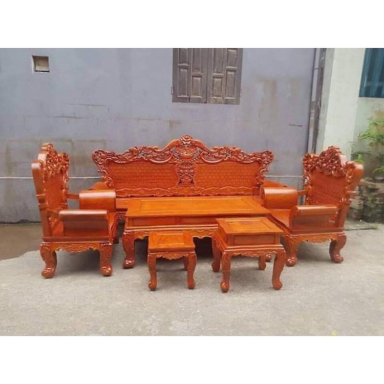 Bộ bàn ghế gỗ gụ phòng khách Hoàng Gia