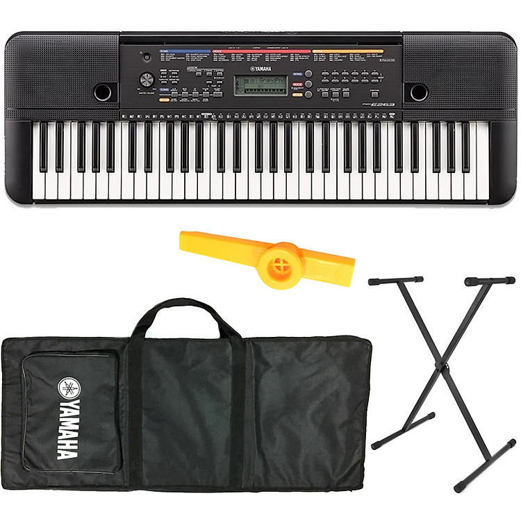 Bộ Đàn Organ Yamaha PSR-E263 (Keyboard PSR E263 - Có Tem Chống Hàng Giả Bộ CA - Đàn, Chân, Bao, Nguồn, Kèm Kèn Kazoo)