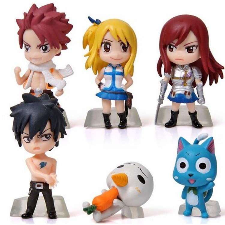 Mô Hình - Bộ 06 Mô Hình Nhân Vật Hội Pháp Sư Fairy Tail