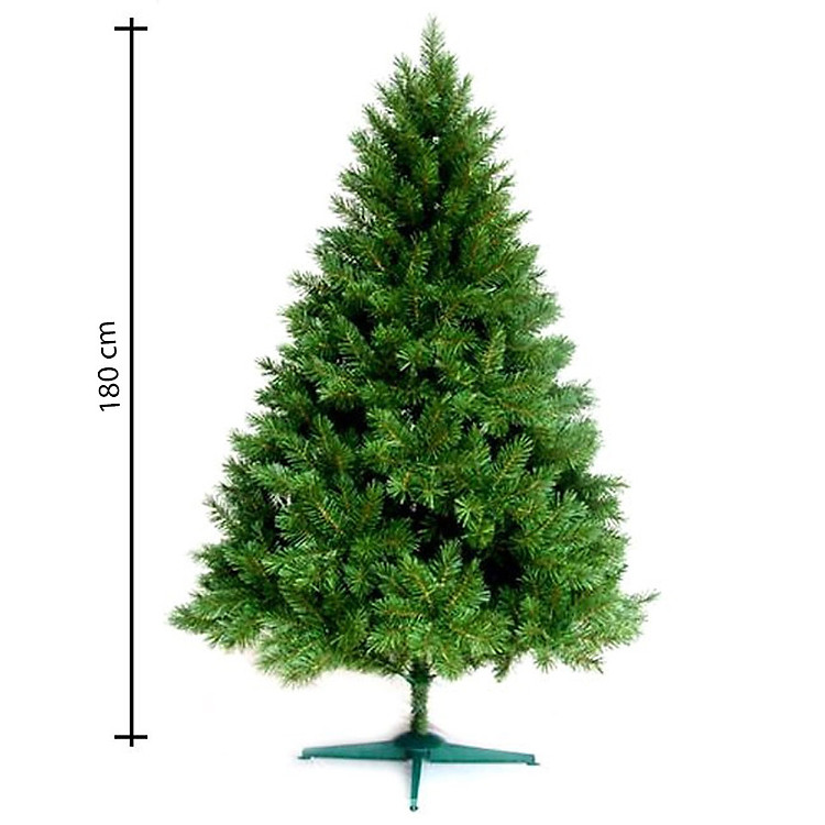 Cây thông noel màu xanh đầu tròn 2in (Cây 180cm)