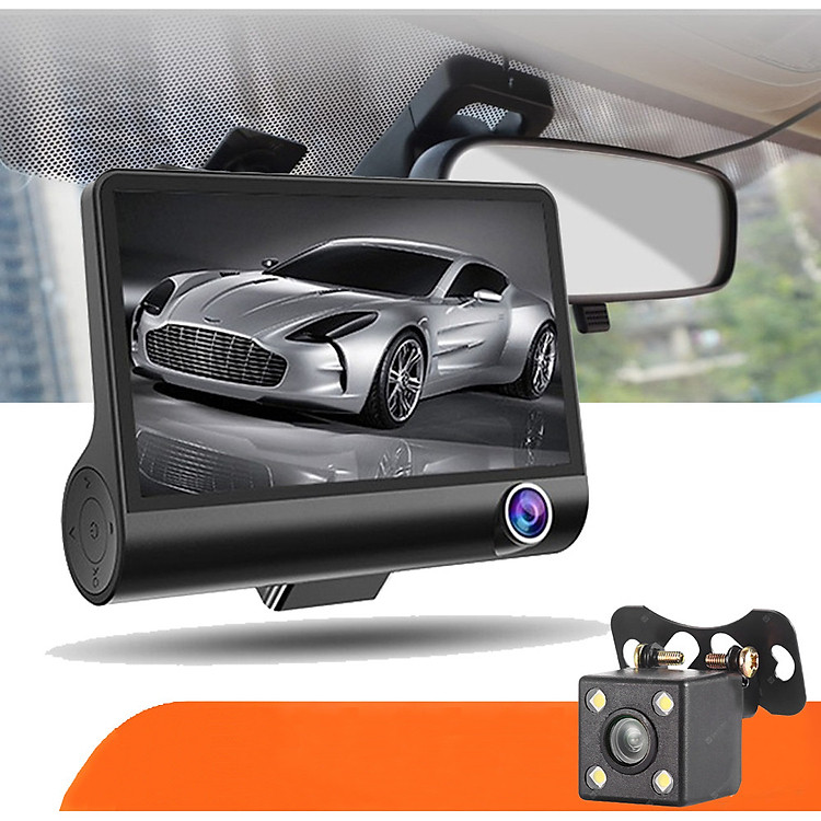 Camera Hành Trình Ô Tô 3 Ống Kính WDR Full HD 1080 Tặng Kèm Camera Lùi Cao Cấp AZONE