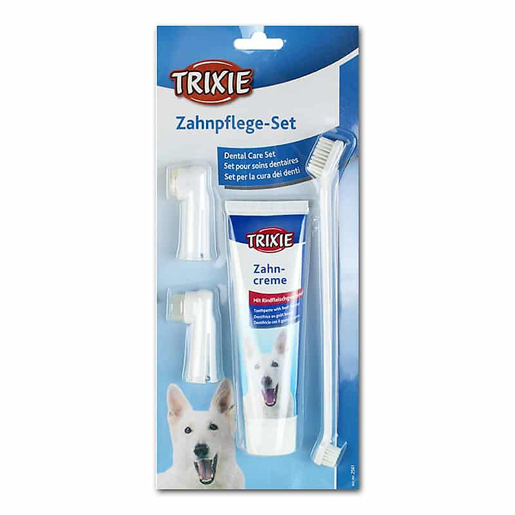 Bộ Bàn Chải Đánh Răng Cho Chó Mèo TRIXIE
