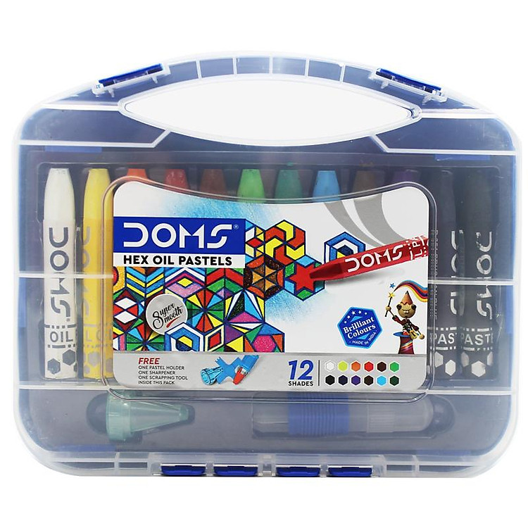 Hộp Bút Sáp Dầu Hex Oil Pastels DOMS 8414 (12 chiếc) - Ảnh 7