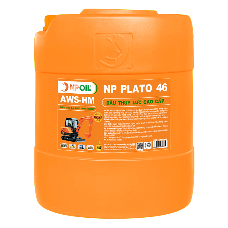Dầu Thủy Lực NP PLATO 46 HL/HM - 18L (Xô/Can)
