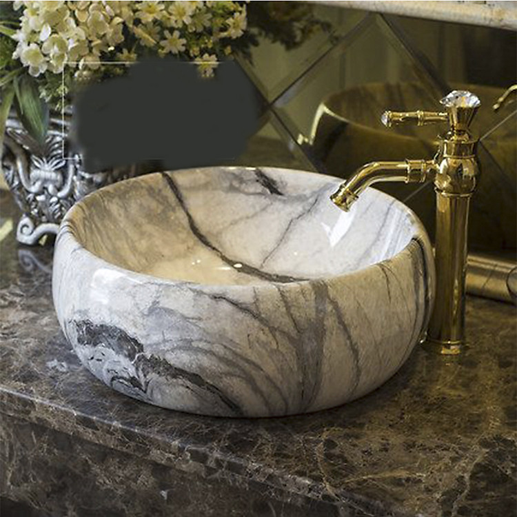 Chậu rửa gốm sứ lavabo gốm sứ nghệ thuật LAV0064 – Phong cách cổ điển tinh tế